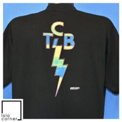Vintage 80s Elvis Presley TCB Rainbow Lightning T Shirt Back