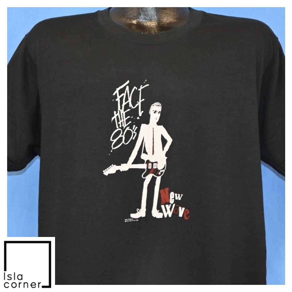 Vintage 80s Face the 80s New Wave Music Punk T Shirt Vintage 80s Face the 80s New Wave Music Punk T Shirt