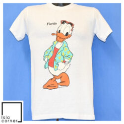Vintage 80s Florida Donald Duck Disney World Party Time T Shirt