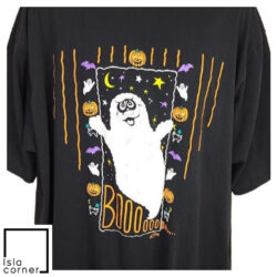 Vintage 80s Halloween Ghost Sleep Bats Pumpkin Shirt