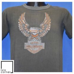Vintage 80s Harley Davidson Motorcycles Chuck's T Shirt Front