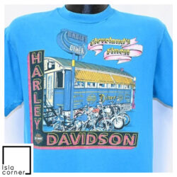 Vintage 80s Harley Davidson Motorocycle Cleveland Ohio T Shirt Front