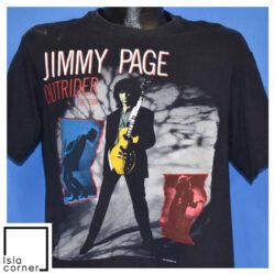 Vintage 80s Jimmy Page Outrider Tour 1988 Rock T Shirt