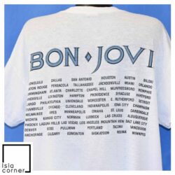 Vintage 80s Jon Bon Jovi New Jersey Syndicate Tour 1988 T Shirt Back