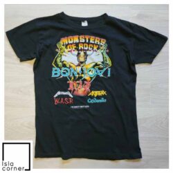 Vintage 80s Monsters of Rock Donington Concert T Shirt