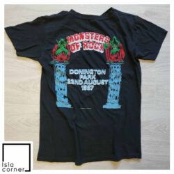 Vintage 1987 Monsters of Rock Tour Donington Park Shirt 1 Vintage 80s Monsters of Rock Donington Concert T Shirt Back