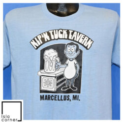 Vintage 80s Nip 'N Tuck Marcellus Michigan Tavern Bar Shirt