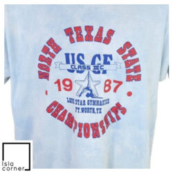 Vintage 80s North Texas State Gymnastics 1987 USGF Championships Shirt