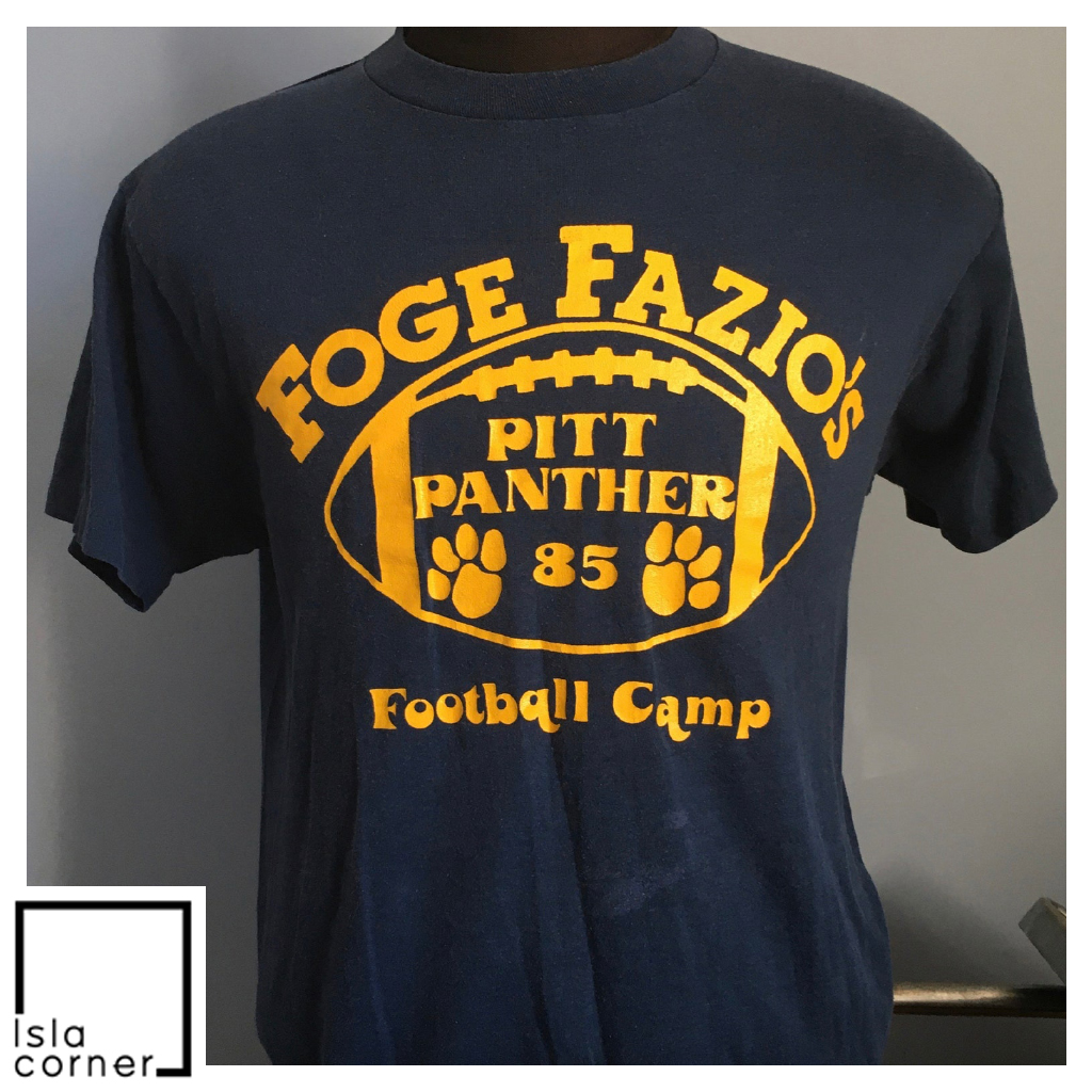 Vintage 80s Pitt Pittsburgh Panthers University Foge Fazio's Football Camp 1985 Shirt Vintage 80s Pitt Pittsburgh Panthers University Foge Fazio's Football Camp 1985 Shirt