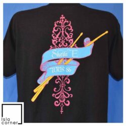 Vintage 80s Sheila E 1986 Tour Queen of Percussion T Shirt Back