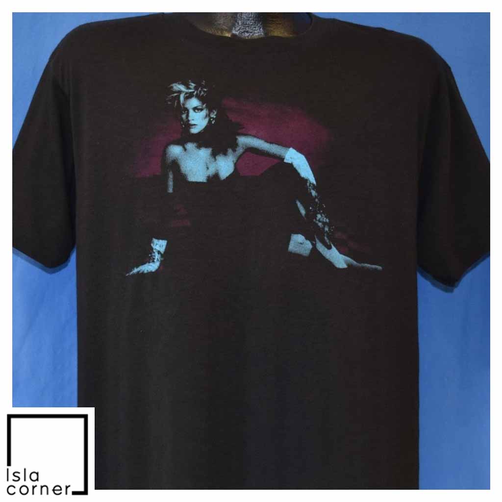 Vintage 80s Sheila E 1986 Tour Queen of Percussion T Shirt Front Vintage 80s Sheila E 1986 Tour Queen of Percussion T Shirt Front