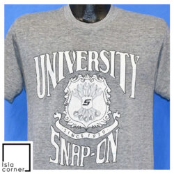Vintage 80s University Snap-On Spoof Funny Shirt