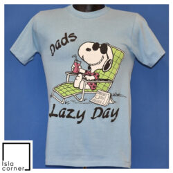 Vintage 80s Snoopy Dad's Lazy Day Vacation T Shirt