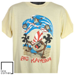 Vintage 80s Taz Looney Tunes Big Kahuna Surfer Surfing Shirt