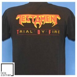 Vintage 80s Testament Trial By Fire Thrash Metal 1988 T Shirt Back
