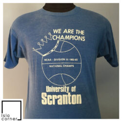 Vintage 80s University Of Scranton 1982 1983 NCAA Division III National Champs We Are The Champions Shirt