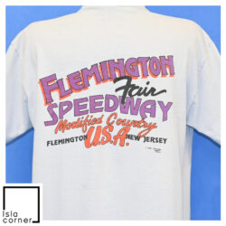 Vintage 80s Wendy's 200 Modified Country USA Racing T Shirt Back