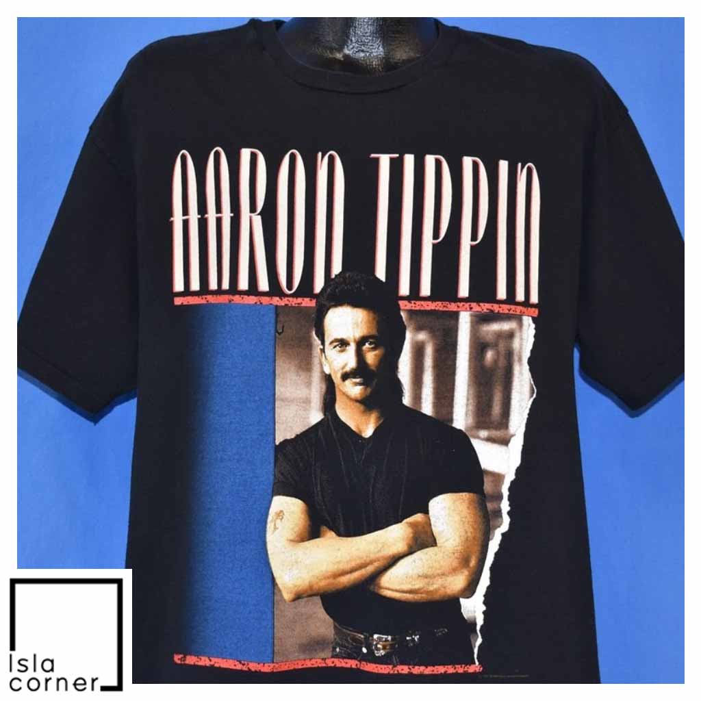 Vintage 90s Aaron Tippen Read Between the Lines T Shirt Front Vintage 90s Aaron Tippen Read Between the Lines T Shirt Front