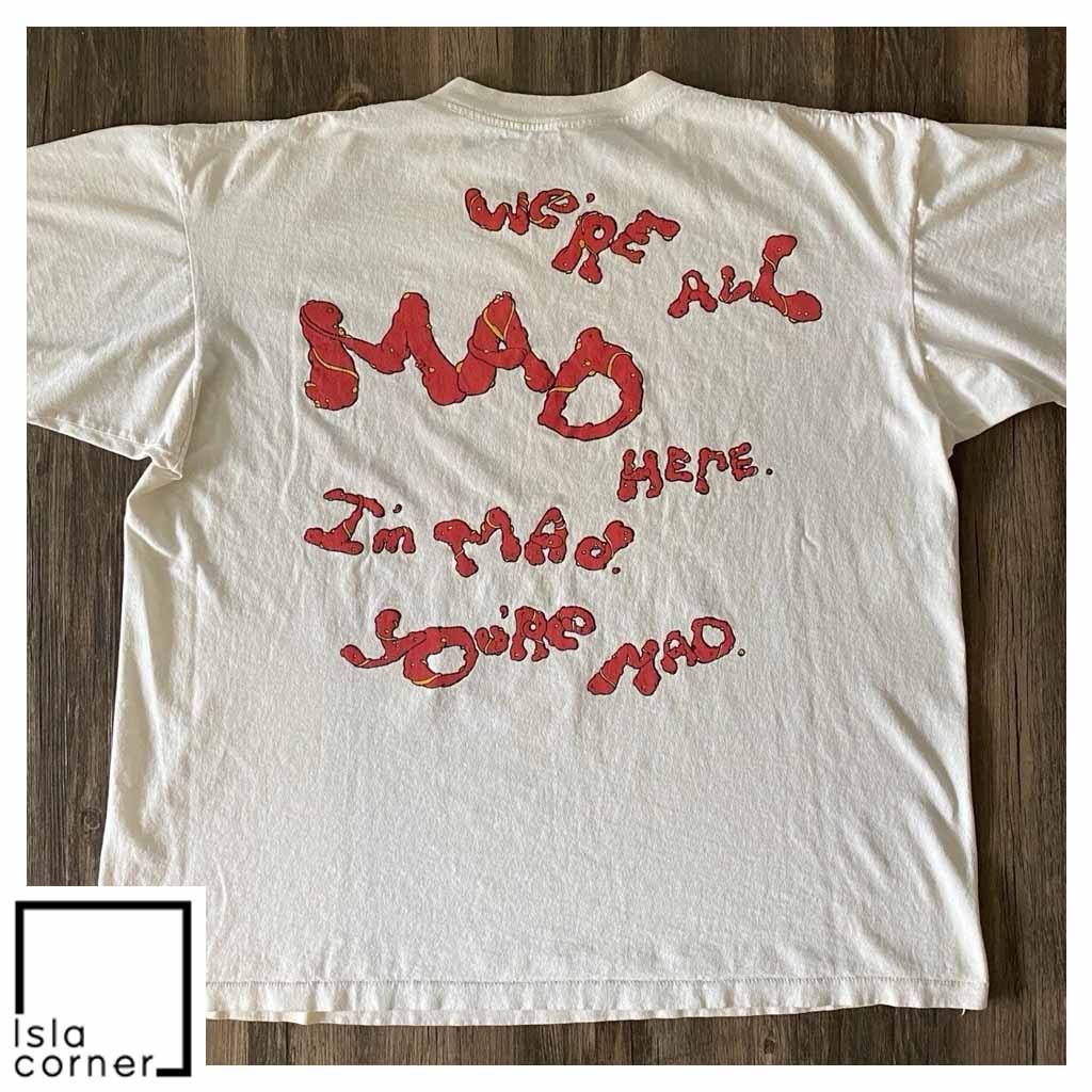 Vintage 90s Alice In Wonderland Cheshire Cat Andazia T Shirt Back Vintage 90s Alice In Wonderland Cheshire Cat Andazia T Shirt Back
