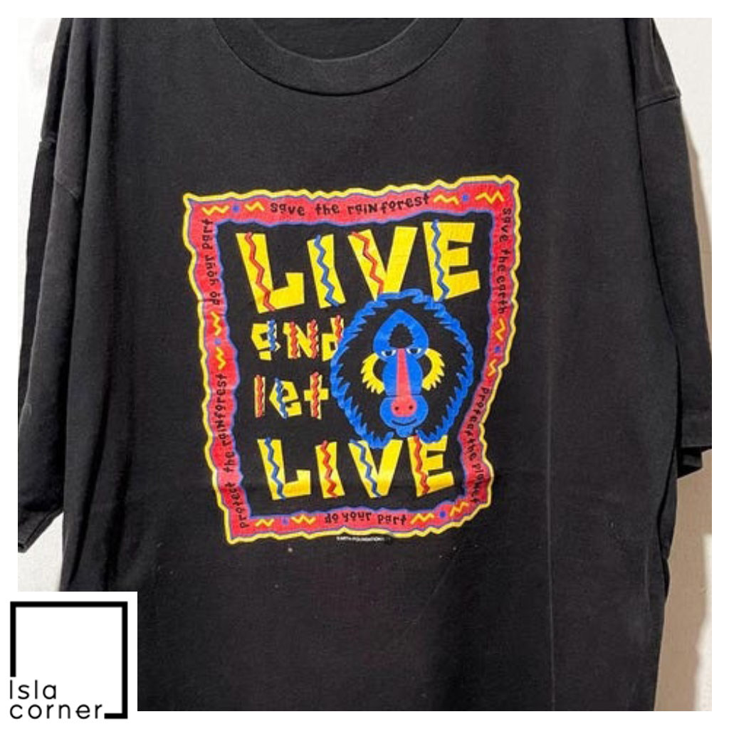 Vintage 90s Animal Live and Let Live Habitat Zoo Nature Shirt Vintage 90s Animal Live and Let Live Habitat Zoo Nature Shirt