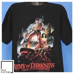 Vintage 90s Army of Darkness Ash Williams Movie T Shirt Front