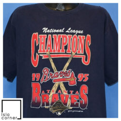 Vintage 90s Atlanta Braves 1995 NL Champs Baseball T Shirt