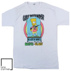 Vintage 90s Bart Simpson Gulf Defender The Simpsons War Shirt