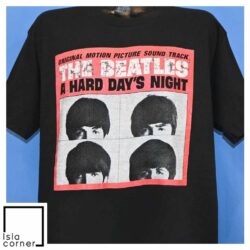 Vintage 90s Beatles Hard Days Night Movie Soundtrack T Shirt Front