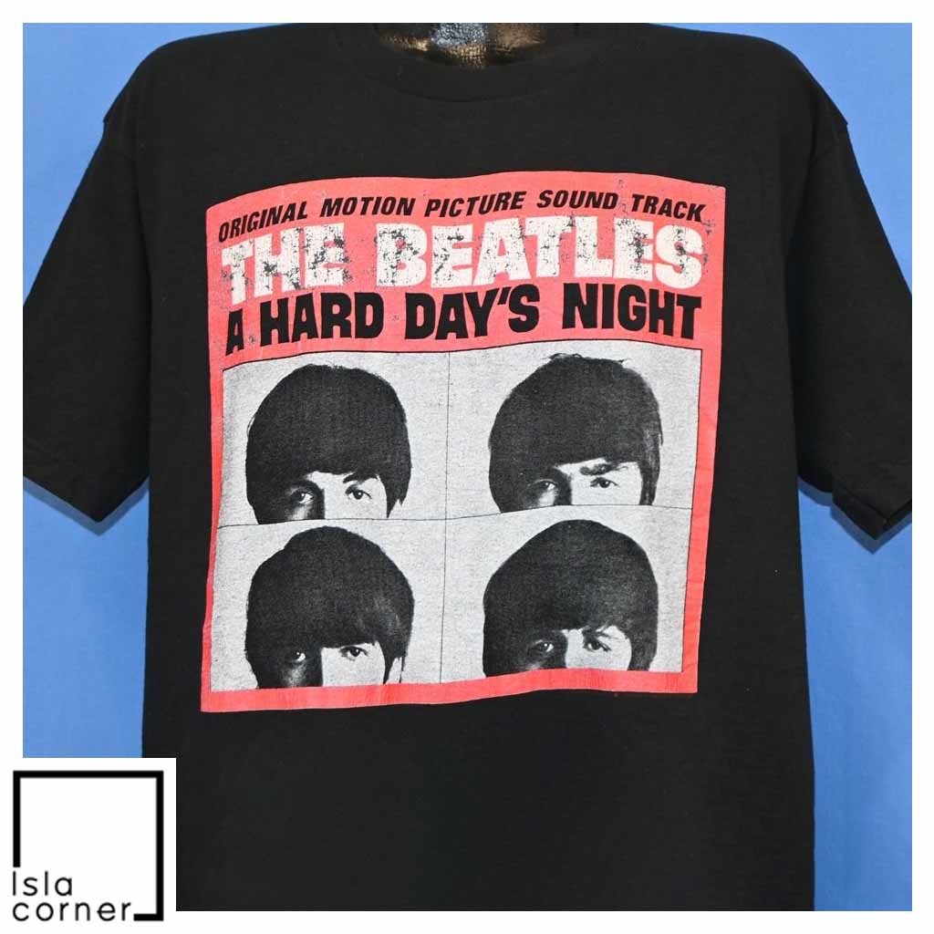 Vintage 90s Beatles Hard Days Night Movie Soundtrack T Shirt Front Vintage 90s Beatles Hard Days Night Movie Soundtrack T Shirt Front