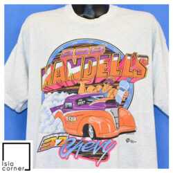 Vintage 90s Bob Mandell's Pro Fab Chassis Shop Chevy Hot Rod T Shirt