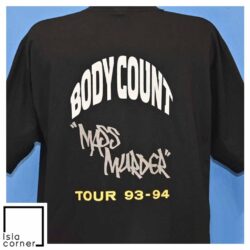 Vintage 90s Body Count Mass Murder Tour 93 94 Band T Shirt Back