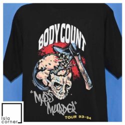 Vintage 90s Body Count Mass Murder Tour 93 94 Band T Shirt front