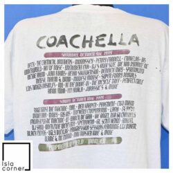 Vintage 90s Coachella Music Festival 1999 T-shirt 1 Vintage 90s Coachella Music Festival 1999 Distressed T Shirt Back