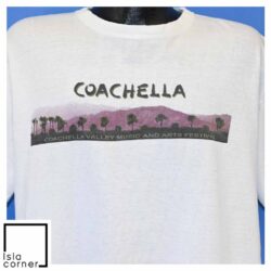 Vintage 90s Coachella Music Festival 1999 Distressed T Shirt Front