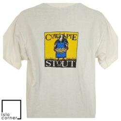 Vintage 90s Cow Pie Stout Daves BrewFarm Breweriana Shirt Back