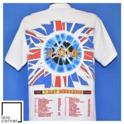 Vintage 90s Def Leppard 7 Day Weekend Tour Rock Band T Shirt Back
