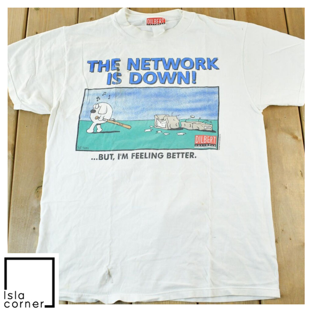 Vintage 90s Dilbert Comics The Network Is Down Shirt Vintage 90s Dilbert Comics The Network Is Down Shirt