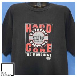 Vintage 90s ECW Extreme Championship Wrestling Hardcore T Shirt Front