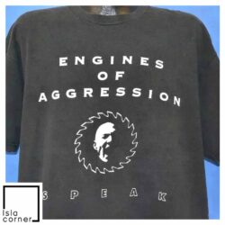 Vintage 90s Engines of Aggression Speak Album T Shirt Front
