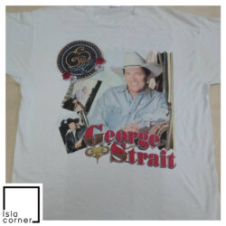 Vintage 90s George Strait American Singer Songwriter Country Shirt Front
