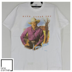 Vintage 90's George Strait Blue Clear Sky Music Concert Tour 2 SIDED Shirt Front