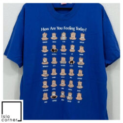 Vintage 90s How Are You Feeling Today Mood Chart Shirt