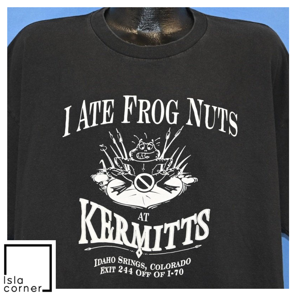 Vintage 90s I Ate Frog Nuts at Kermitts Roadhouse Colorado T Shirt Front Vintage 90s I Ate Frog Nuts at Kermitts Roadhouse Colorado T Shirt Front
