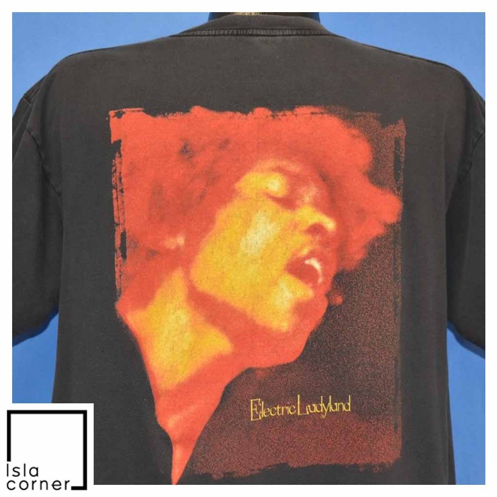 Vintage 90s Jimi Hendrix Electric Ladyland Rock T Shirt Back Vintage 90s Jimi Hendrix Electric Ladyland Rock T Shirt Back