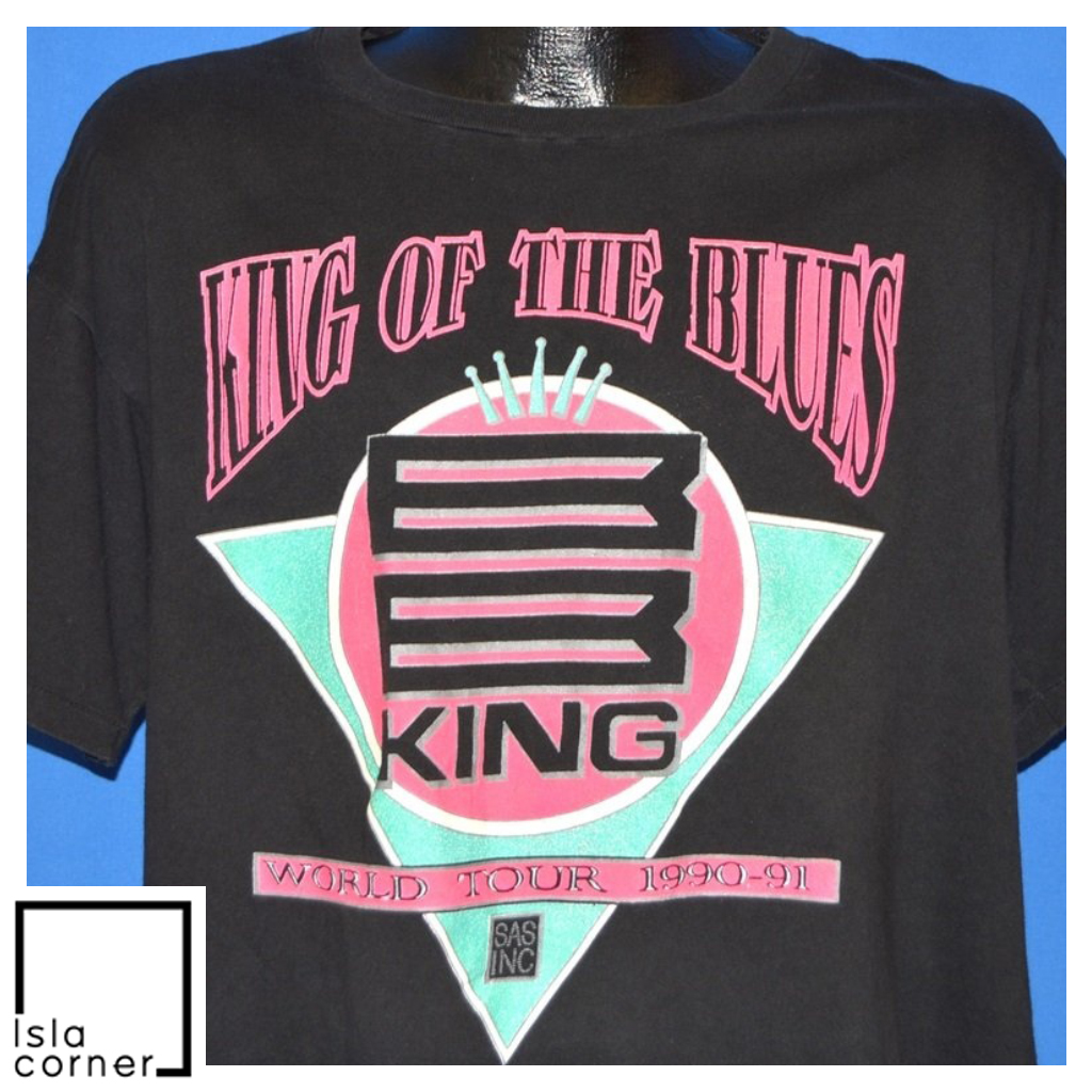 Vintage 90s King Of The Blues BB King Tour 1990 T Shirt Vintage 90s King Of The Blues BB King Tour 1990 T Shirt
