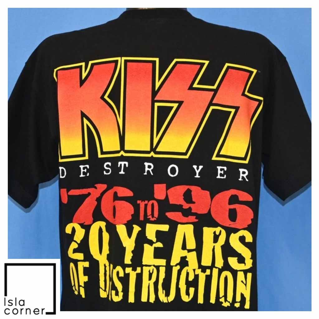 Vintage 90s Kiss Destroyer Tour 20 Years of Destruction T Shirt Back Vintage 90s Kiss Destroyer Tour 20 Years of Destruction T Shirt Back