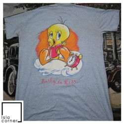 Vintage 90s Looney Tunes Pajama Tweety Bird Early To Bed Early To Rise Shirt Back