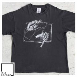 Vintage 90s M C Escher Drawing Hands Shirt
