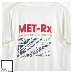 Vintage 90s MET Rx Engineered Nutrition 2 SIDED Shirt Back