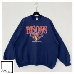 Vintage 90s MLB Buffalo Bisons Baseball American Association AAA Sweatshirt